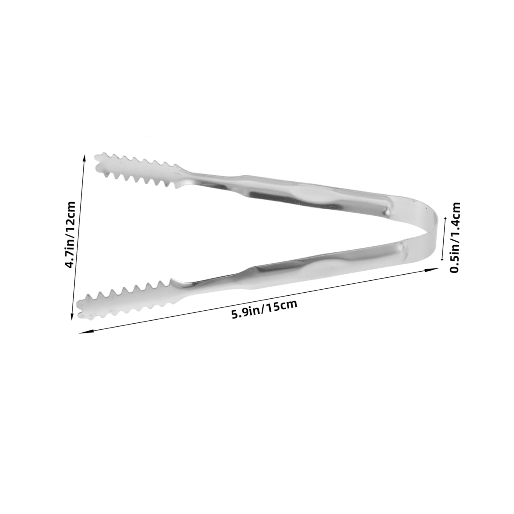 OFFSCH 10pcs Stainless Steel Ice Cube Tongs Food Serving Clip for Sugar Cubes Desserts Barbecue and More Compact Kitchen Tool for Parties Home and Restaurants