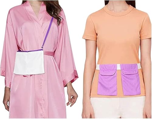 Soporte de drenaje de mastectomía después de la abdominoplastia, aumento de senos, suministros postoperatorios, recuperación de reducción de senos con bolsillos de drenaje de ducha (paquete de dos