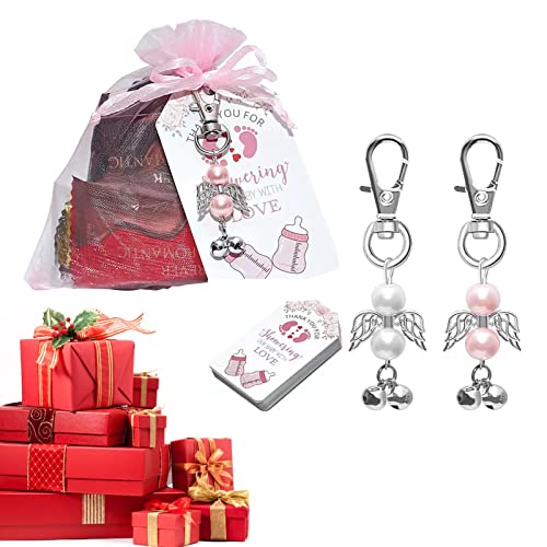 Guardian Angel Charm Keychains | Guest Return Favors for Baby Shower Creative Party Favors,Angel Key