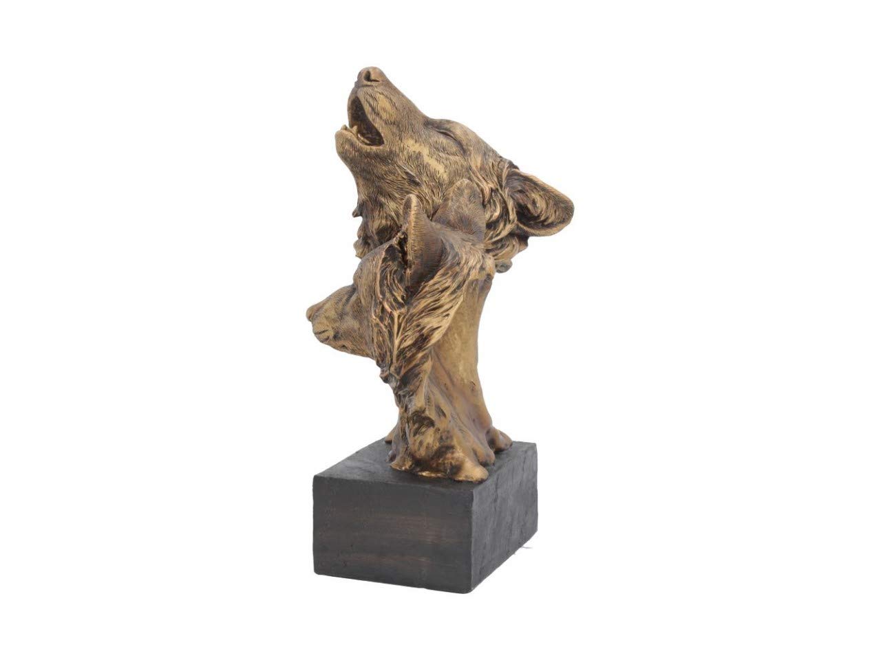 Nemesis Now Canción del Lobo Salvaje Busto 23cm Bronce, Resina