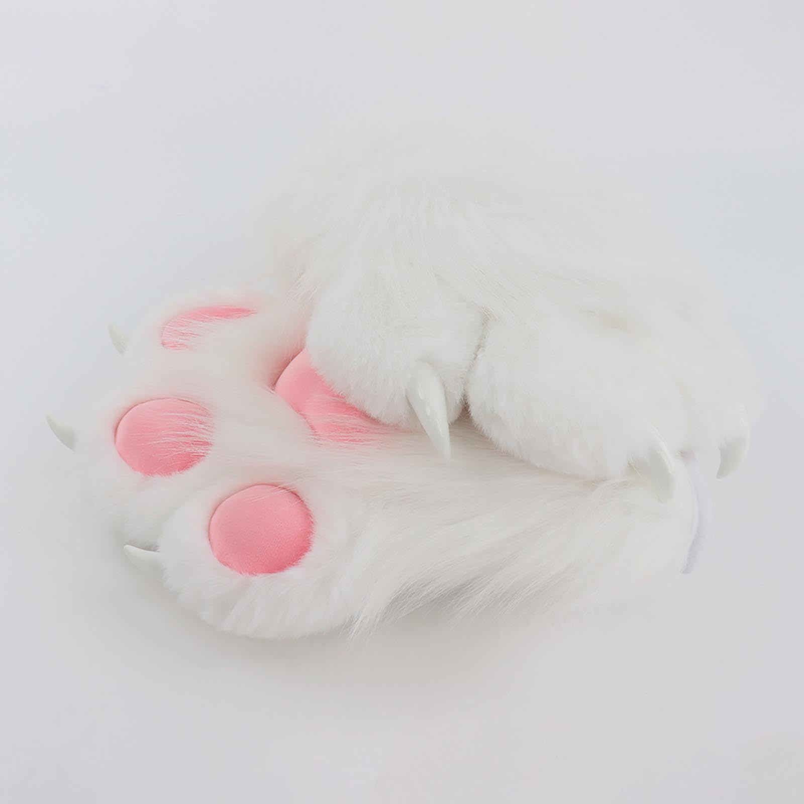 Guanti donna uomo animale pelliccia sintetica peluche gatto artiglio guanti Fursuit animale volpe zampe guanti guanti guanti costume accessori per adulti accessori carnevale accessori