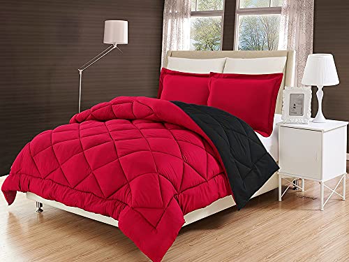 Image of PINDIA 200 GSM Microfiber Single Bed Comforter /Blanket - 90 x 60 Inch, Black Pink