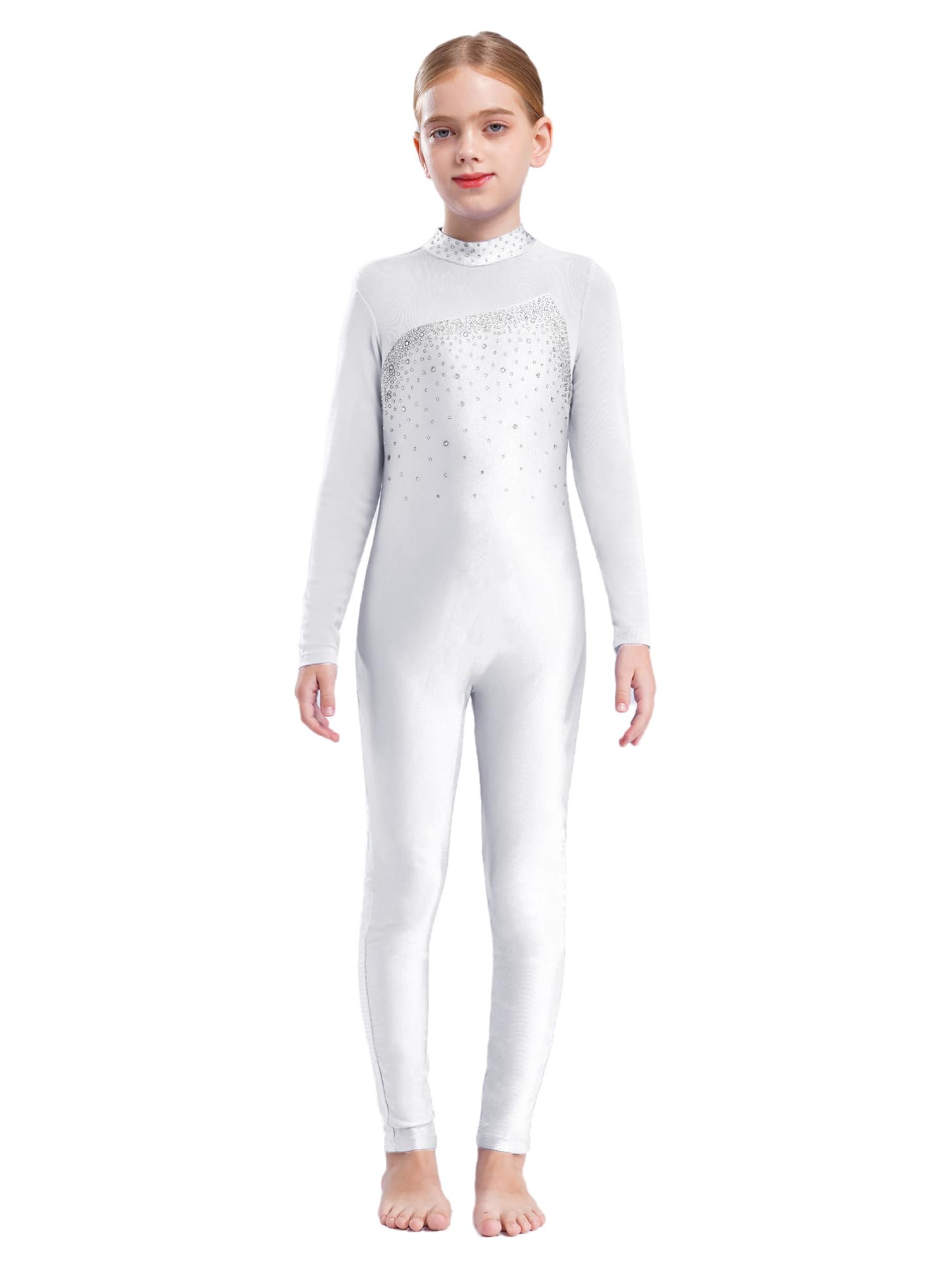 Tuta Da Ballo Con Paillettes Per Bambine - Costume Ballerina Senza Maniche Per Danza Classica E Latino - Foto 3