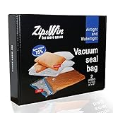 Vacuum Seal Storage Bags - 2 Clear Extra Thick Jumbo Space Saver Bags for Clothes, Duvets, Storage By Zip&Win (35