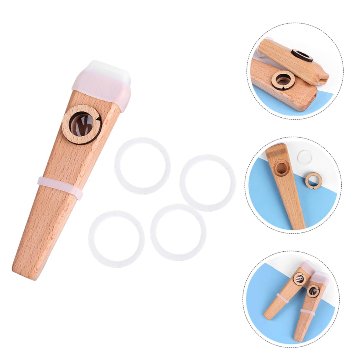 SUPVOX Flauto in Legno Strumento Musicale Kazoo Facile Da Imparare Per Principianti e Amanti Della Musica Compatibile Ukulele e Chitarra Portatile Per Attività All Aperto