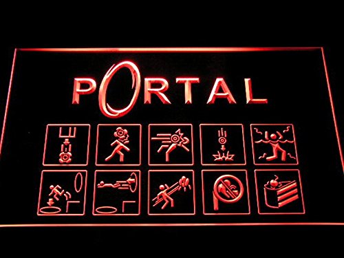 Amazon.com: Portal Game Logo LED Neon Light Sign Man Cave E068-B