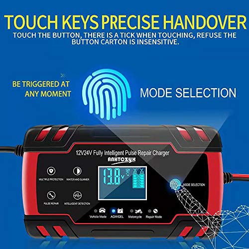 B-Qtech Battery Charger 12V 8Amp/24V 4Amp Automotive Smart Battery Maintainer for Car, Truck, Motorcycle, Lawn Mower, Boat, RV, SUV, ATV - Thumbnail 6