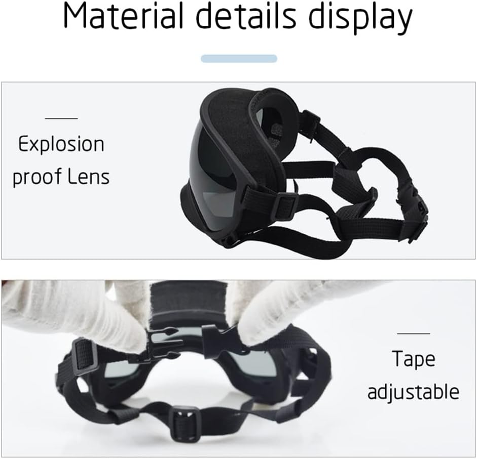 Dog Pet Glasses Outdoor Dog Fashion Sports Sunglasses Adjustable Strap for Travel Skiing and Anti Fogpet Goggles