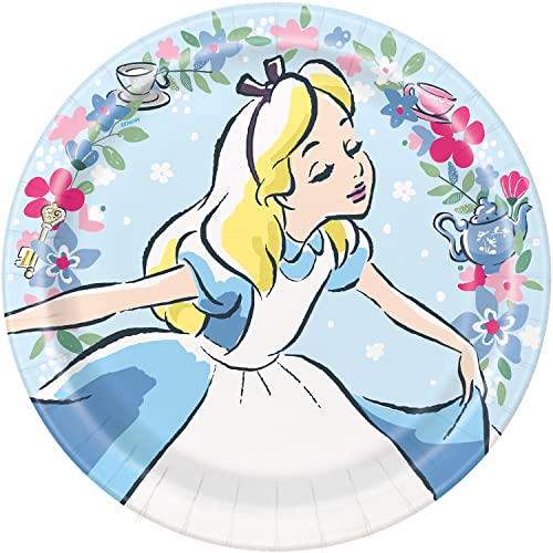 Disney Alice in Wonderland Dinner Plates 9" - Pack of 8 - Vibrant...