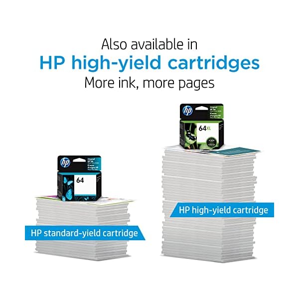 HP 64 Black Ink Cartridge | Works with HP ENVY Inspire 7950e; ENVY Photo 6200, 7100, 7800; Tango Series | Eligible for Instant Ink | N9J90AN - Image 4