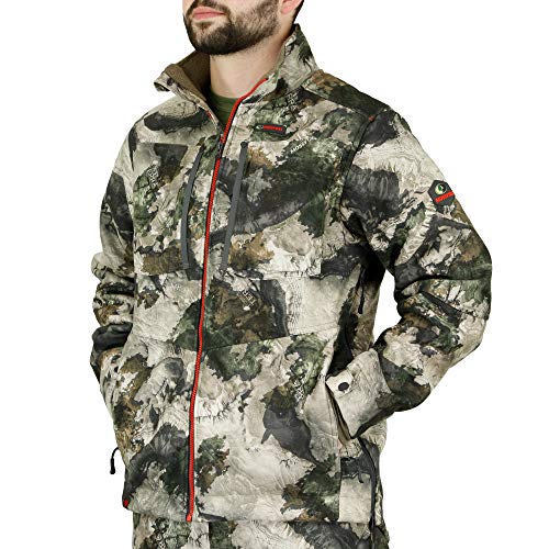 Image of Mossy Oak Sherpa Fleece Lined Camo Hunting Jacket for Men