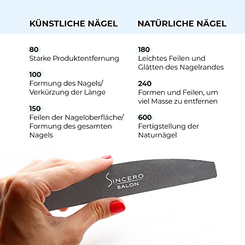 Nagelfeile Sincero Salon Set mit verschiedenen Körnungen