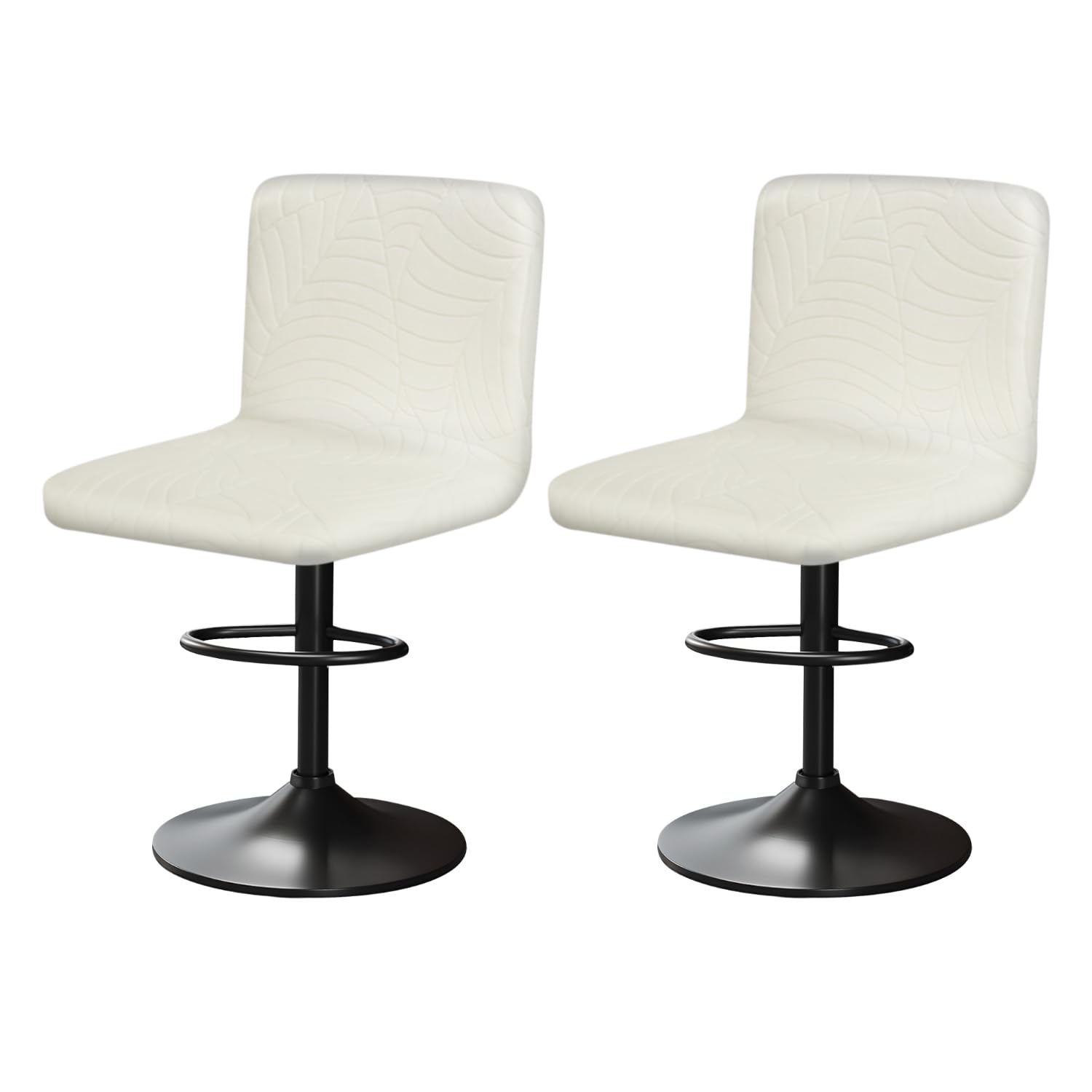 Yingayou White Bar Stool Covers With Back Bar Stools Slipcovers With Backrest Very Soft Elastic And Easy To Install Wrinkle Resistant, Washable, Dustproof (2, )