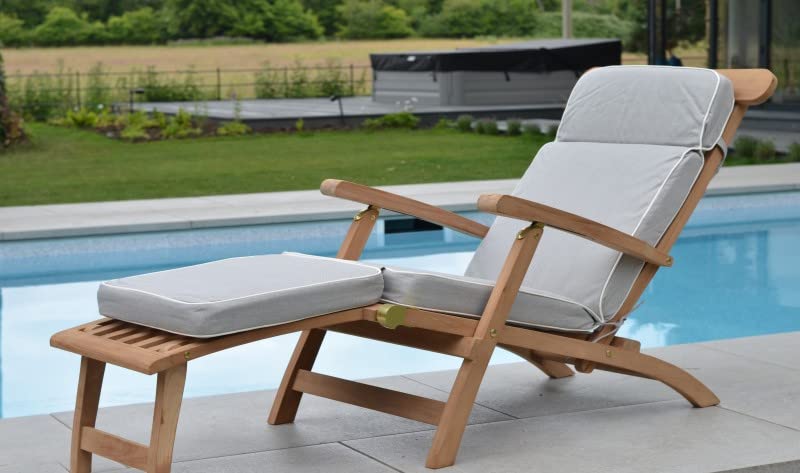 Field And Hawken Grey Marl Steamer Chair Cushion 80mm Filling