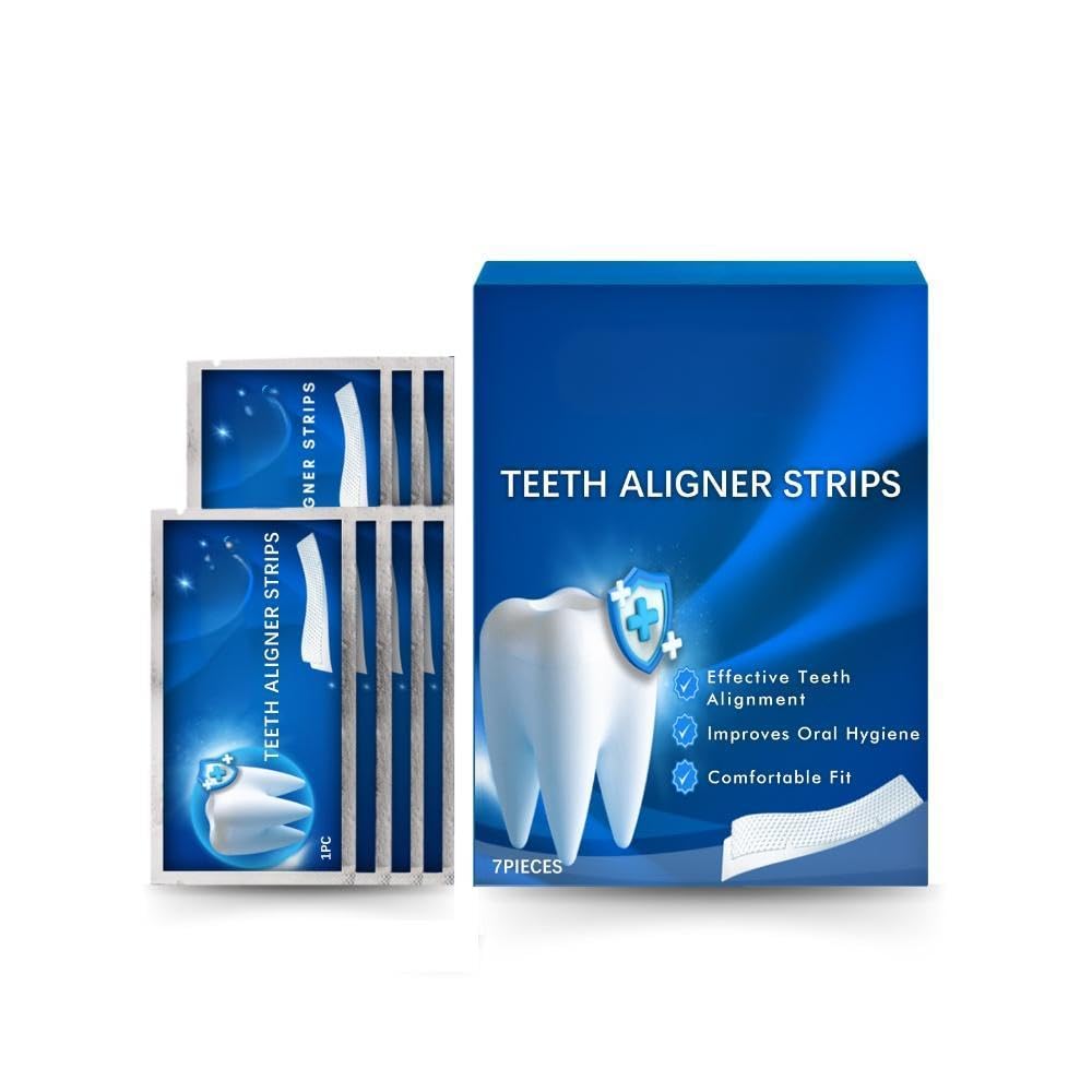 Professional Teeth Whitening Strips 7 Treatments - Enamel-Safe Whitening with Glycerin Sorbitol for Sensitive Teeth Remove Stains for