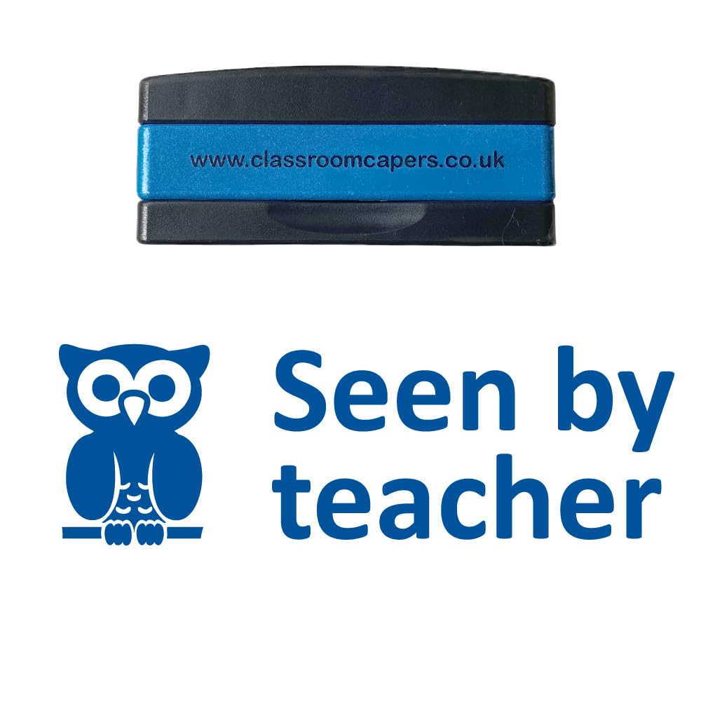Classroom Capers Blue Seen By Teacher-Pick 'N' Mix Layered Stakz Teacher Stamp - Ink **