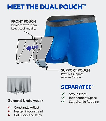 Separatec Mens Trunks Underwear with Dual Pouch, Soft Breathable Rayon Made from Bamboo Trunk Underwear for Men2