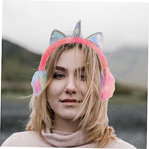 Orejeras de invierno contra el frío GALPADA de unicornio para niñas 2