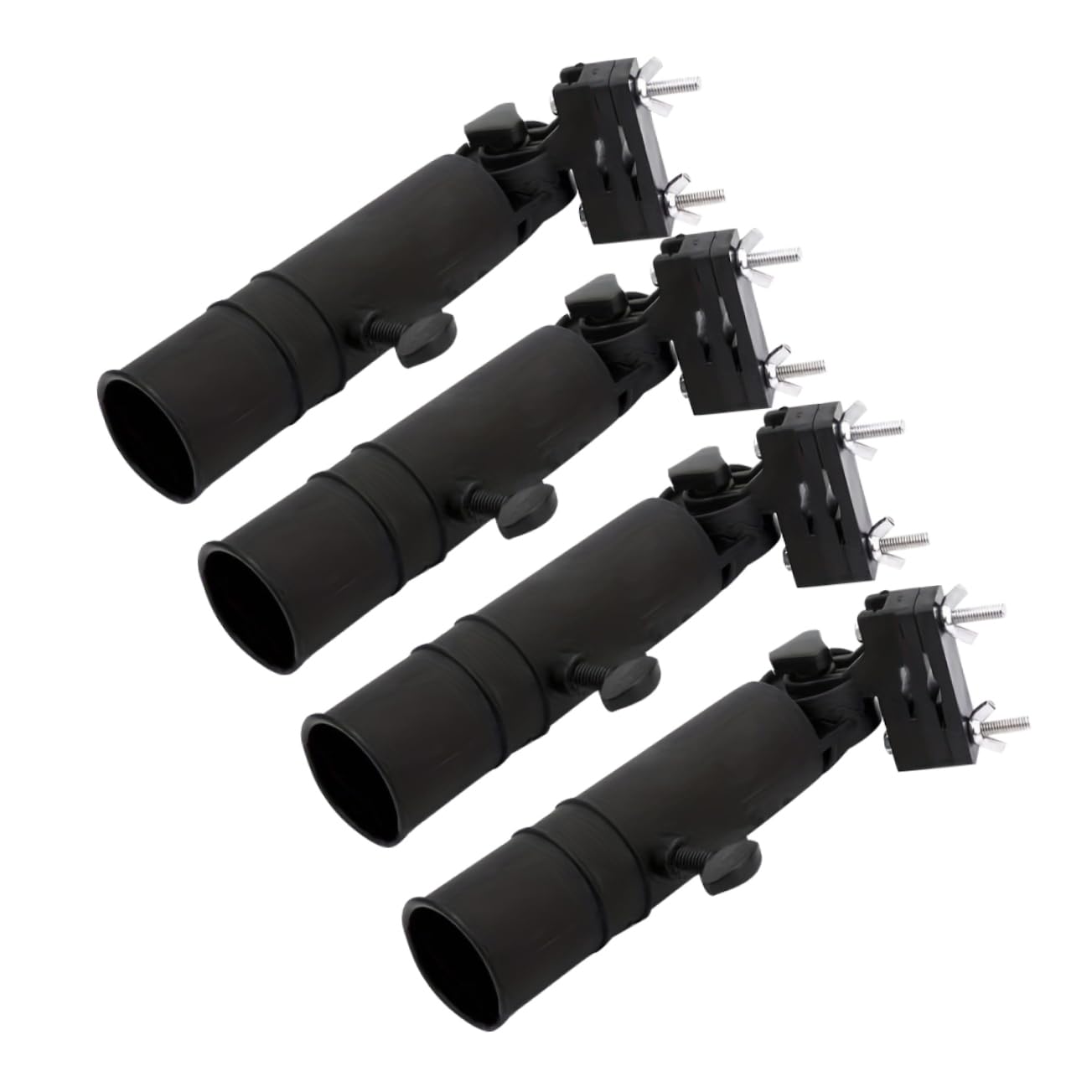 Luxshiny 4stücke Schirmhalter Für Golftrolleys Verstellbarer Schirmclip Aus Robustem Abs-Material Einfache Montage Am Griff des Trolleys Kompakt Und Leicht Für Transport