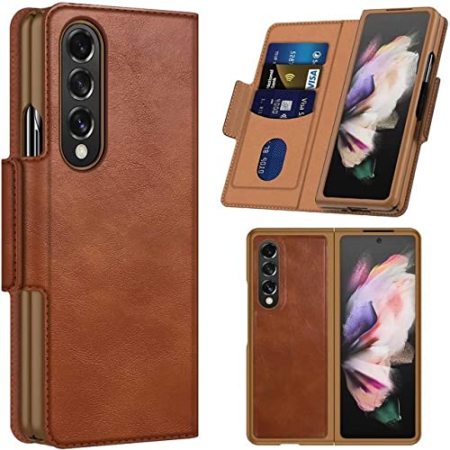 Coque portefeuille magnétique Samsung Z Fold 3 4 cuir