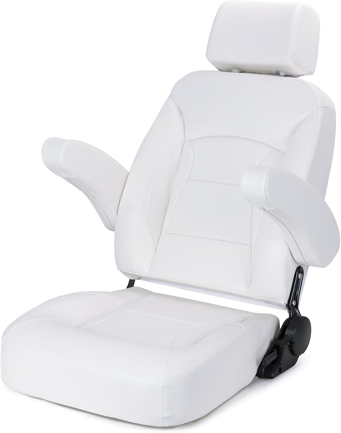 Premium Reclining Pontoon High Back & Low Back Captain's Chair Boat Bucket Seat with Removable Armrest