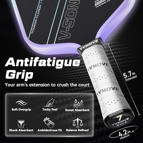 Image of Pickleball Paddles | USAPA Approved | Raw Carbon Fiber Face | Max Control & Effortless Power | 16MM Core Anti-Shock | Intermediates to Pros