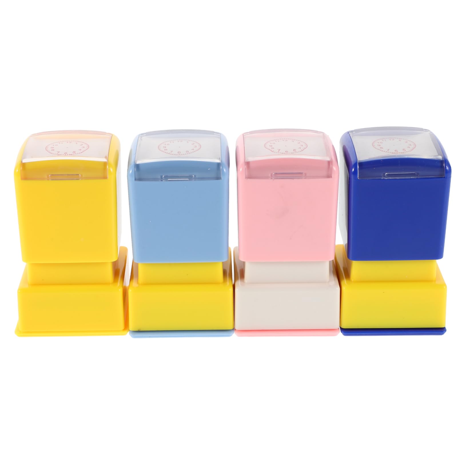 HANABASS 8 Timbri Didattici per Strumenti Educativi per Insegnamento del Giochi Creativi e Riconoscimento Orario per Scuola e Casa Stampe Colorate Coinvolgenti