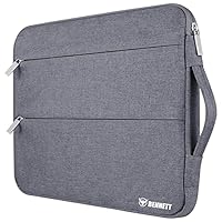 Bennett Nylon Drax Laptops, Tablets Laptop Bag Sleeve Case Cover Pouch for 14 inches Laptop Apple/Dell/Lenovo/ASUS/Hp/Samsung/Mi/MacBook/Ultrabook/Thinkpad/IdeaPad/Surfacepro Grey (Drax Sleeve)