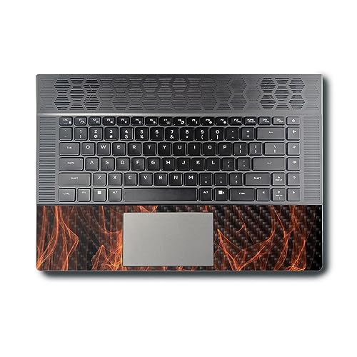 Image of MightySkins Carbon Fiber Skin Compatible with Alienware X16 R1 (2023) Full Wrap Kit - Charcoal Flames | Protective, Durable Textured Carbon Fiber Finish | Easy to Apply | Made in The USA
