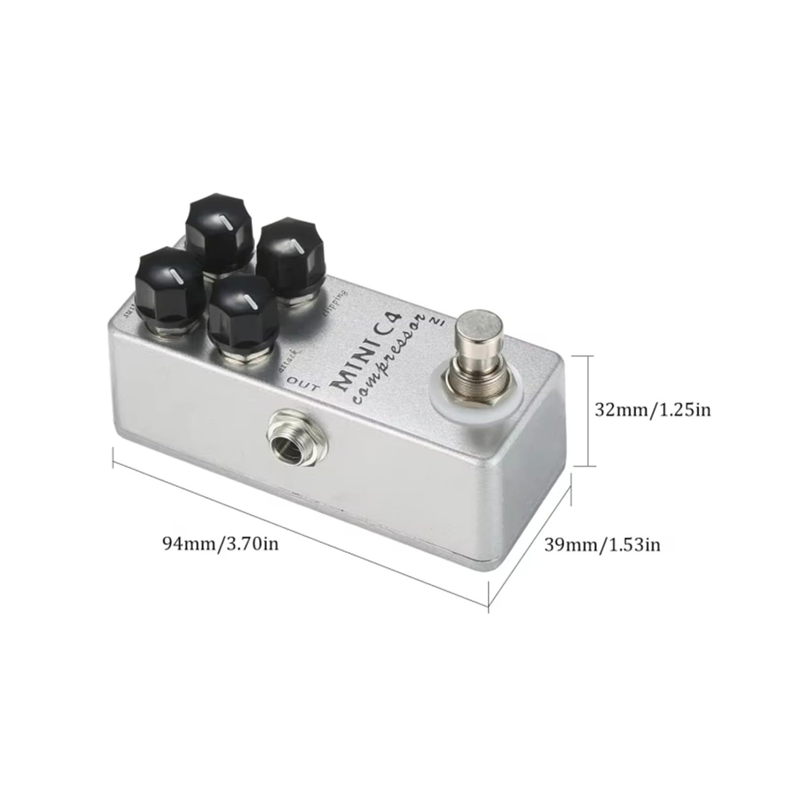 Pedal de efectos de guitarra con 4 modos de efecto, compresor compacto, pedal de efectos de guitarra para procesadores de efectos, mezclador de sonido de trémolo para procesadores, mezclador de sonido
