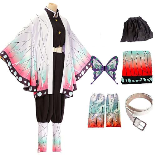 Tkieio Anime Costume Kochou Outfit Cosplay Kimono Outfit Uniform Costume Role Play Full Set (Purple02, S)