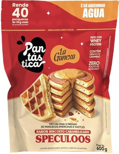 Massa para panqueca americana e Waffle, Zero com Whey Sabor Specu...
