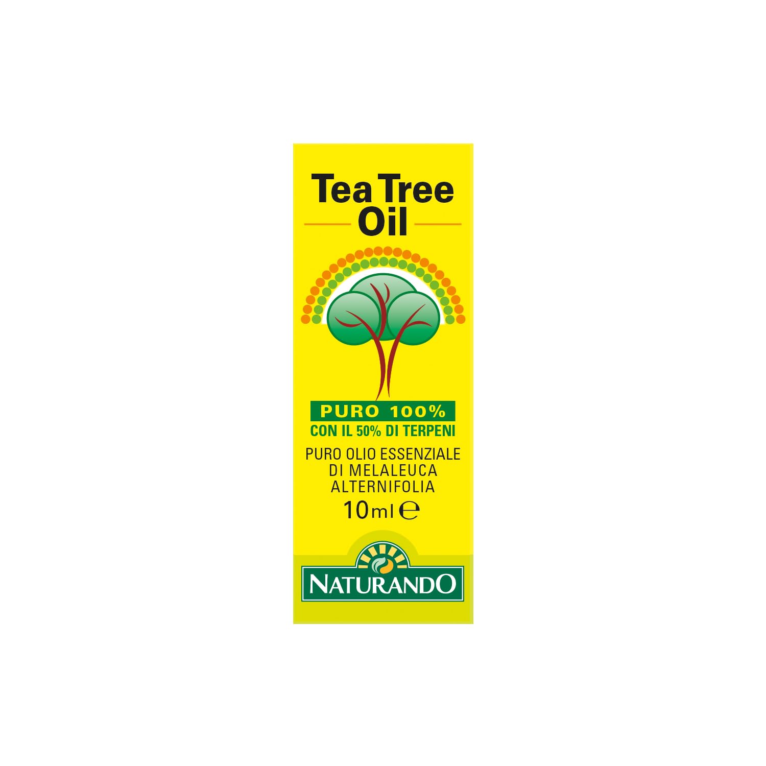 Naturando Tea Tree Oil 10 ML Puro Olio 100% di Melaleuca Alternifolia