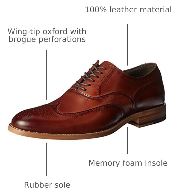 Image of STACY ADAMS Men's Dunbar-Wingtip Oxford