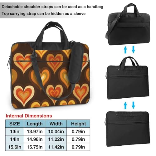 Bolso retro naranja para laptop 15.6 pulg impermeable miniatura 4