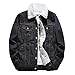 Ymosrh Winter Denim Jacket Thick Fleece Lined Trucker Jackets Casual Jean Coat Outwear Mens Jackets Fashion Trendy Para Hombre Workwear Jacket Men Man Clothes (5XL, Black)
