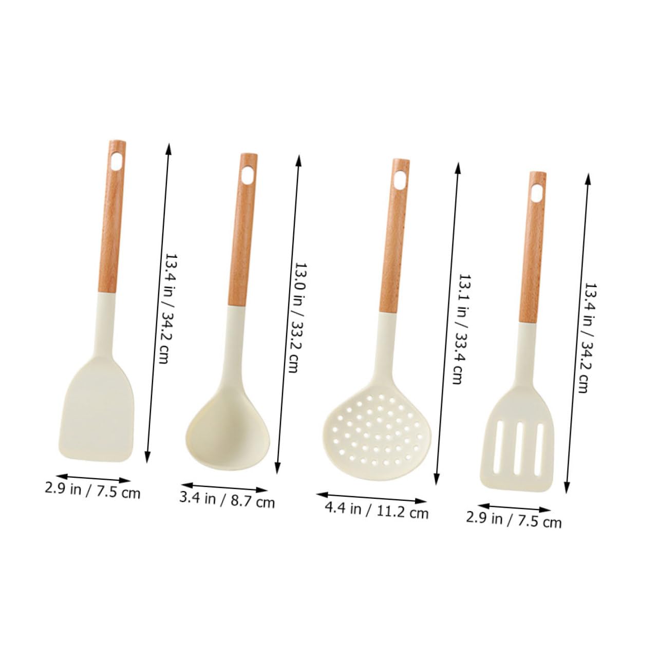 Utensili da Cucina in Silicone Spatola e Cucchiaio per Appendere Manico Termoisolante Antiscottatura Resistente alle Alte Temperature per Cucinare in Casa