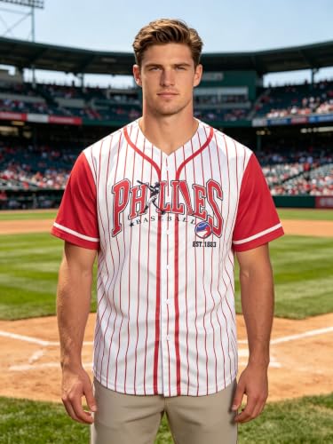 Camiseta de Béisbol para Hombre, Jugador de Béisbol, Secado Rápido con Botones miniatura 2