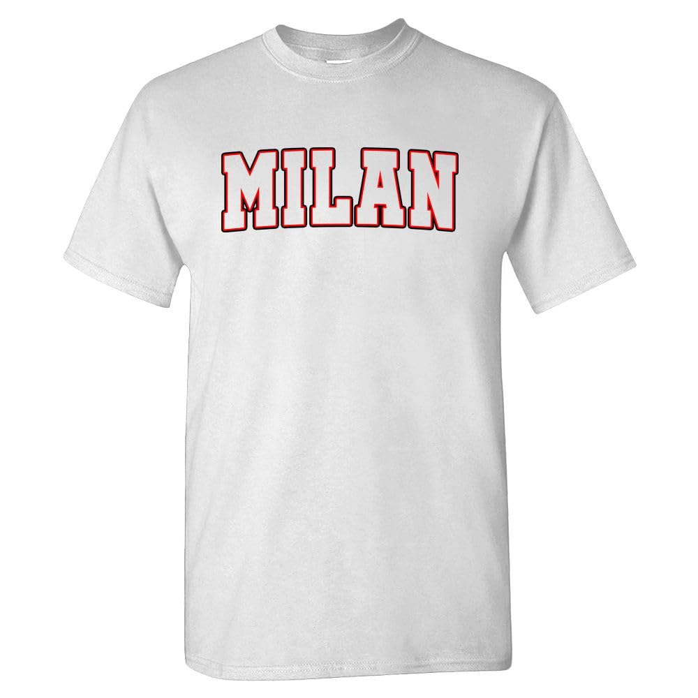 World Soccer Retro Club Men's Fan Apparel, Milan - White Shirt, XXXXL