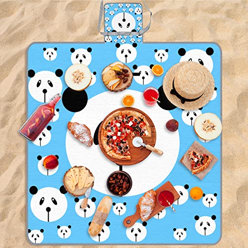 Bardic Cobertor de piquenique tapete de praia bonito panda animal avatar, suporte impermeável dobráv