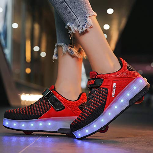 Image of Ylllu Kids LED Roller Skate Shoes with Wheel Light up Roller Shoes Gift for Girls Boys Children