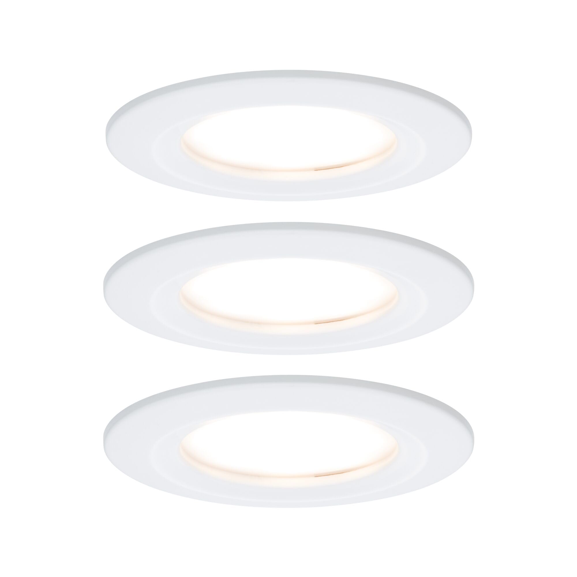 Paulmann Set Of 3 Led Spots Slim Coin, Dimmable, White