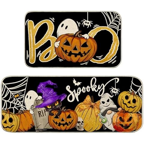 Unibyby Halloween Kitchen Mats Set Cover
