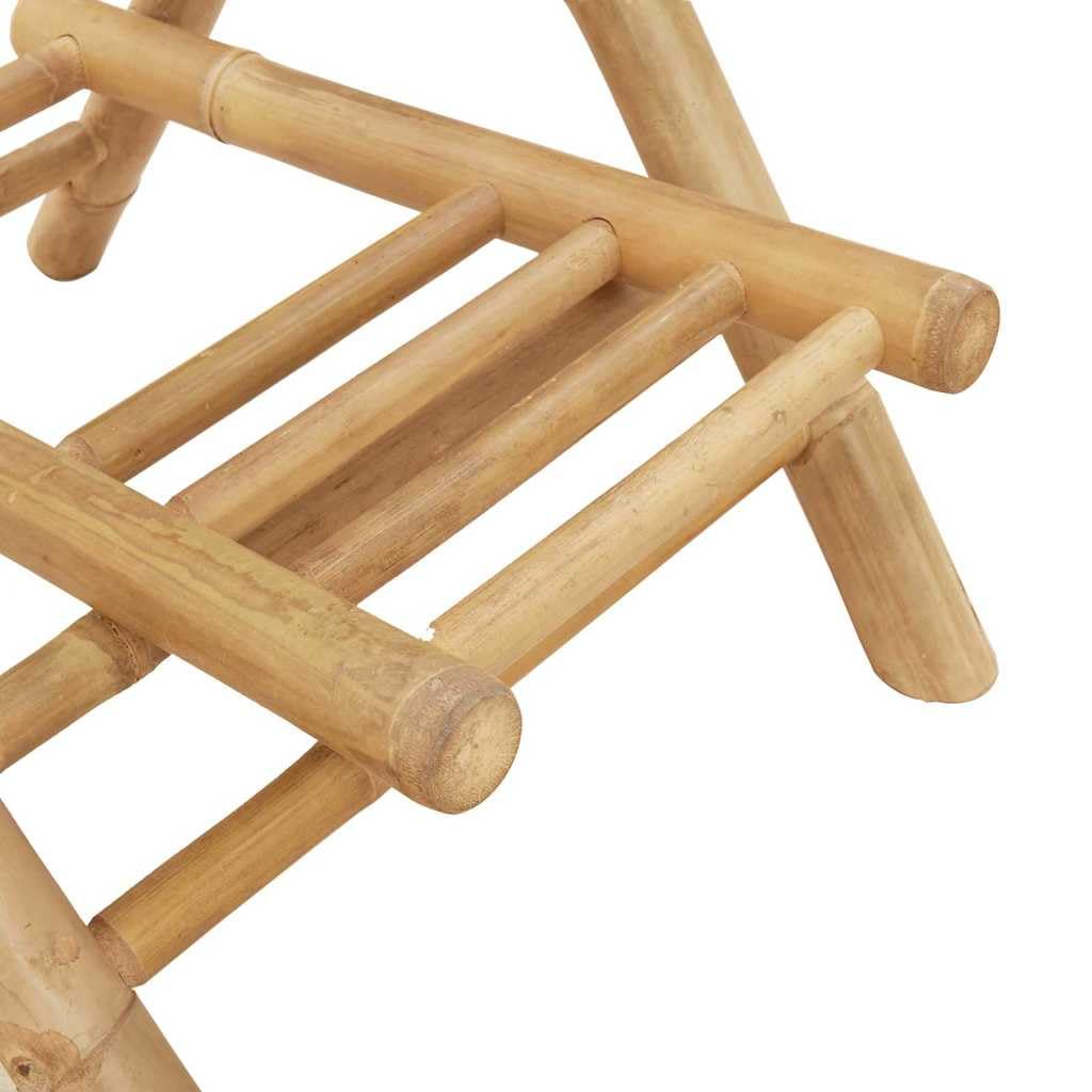 Hothingwell Bambusowy składany zewnętrzny zestaw 3-częściowy | Ergonomiczne oparcie, zintegrowana konstrukcja listew, do ogrodu na patio balkonowe