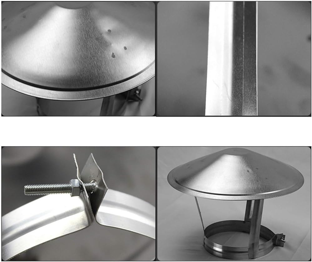 Komin Nasada przewodu kominowego Stal nierdzewna Rura Deszcz Osłona Ochrona Nasada Zakończenie Deszcz i śnieg Osłona Wkład(230mm/9Inch)