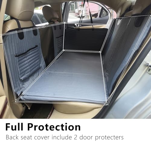 Back Seat Extender for Dogs, Dog Car Seat Cover, Back Seat Bridge Gap Filler, Non-Inflatable Car Camping Mattress Bed, Dog Hammock for Truck SUV (Grey) Back Seat Extender for Dogs, Dog Car Seat Cover, Back Seat Bridge Gap Filler, Non-Inflatable Car Camping Mattress Bed, Dog Hammock for Truck SUV (Grey)