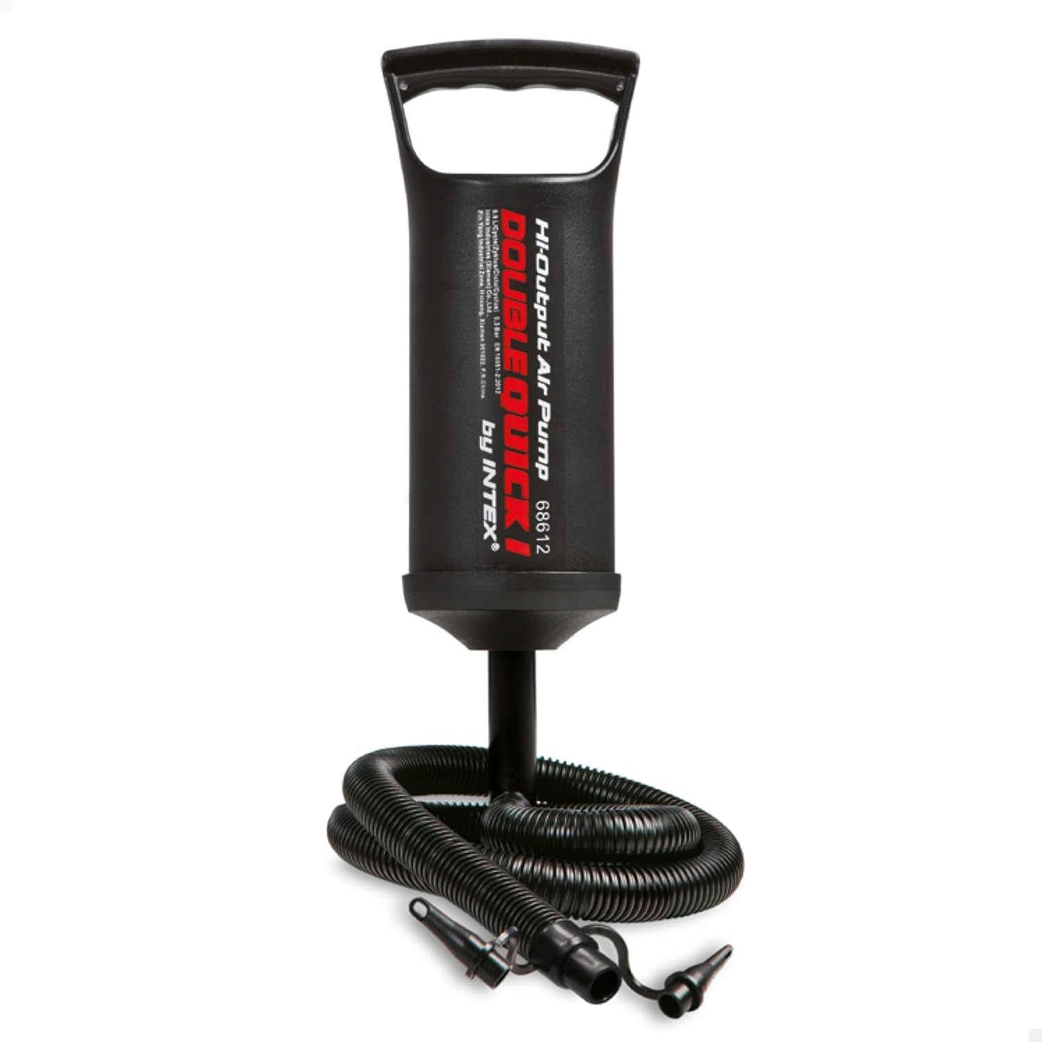 Double Quick Hand Pump, Air Pump for Inflatables (Black, Pack of 1)-image-0
