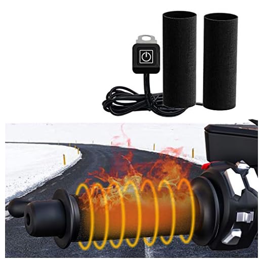 Heated Motorcycle handlebar Grip Cover Pad, Waterproof Electronic ATV 12V Motorcycle Hand Grip Heater Warm HOT with Three gear Temperature adjustment switch