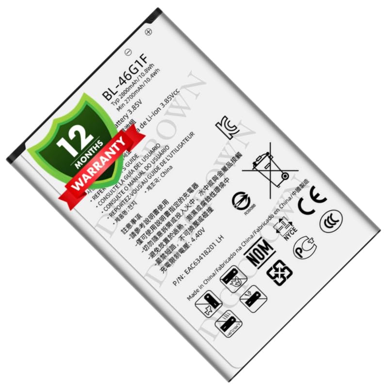 Image of Original BL-46G1F Battery Compatible for LG K10 (2017) (LGM-K121K, LGM-K121L) | LG K20 Plus (LGMP260, M255, TP260, VS501) - (2800mAh) - 1 Year Warranty