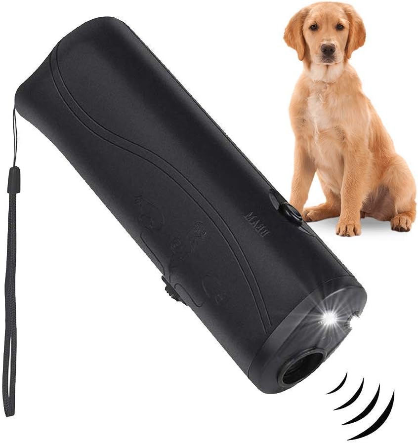PETSOLE Petgentle Anti Barking Device - Ultrasonic Dog Barking Deterrent & 2 in 1 Bark Control Whistle Tool, Pet Training Device, Handheld Trainer and Silencer, Stop Barking & Repellent